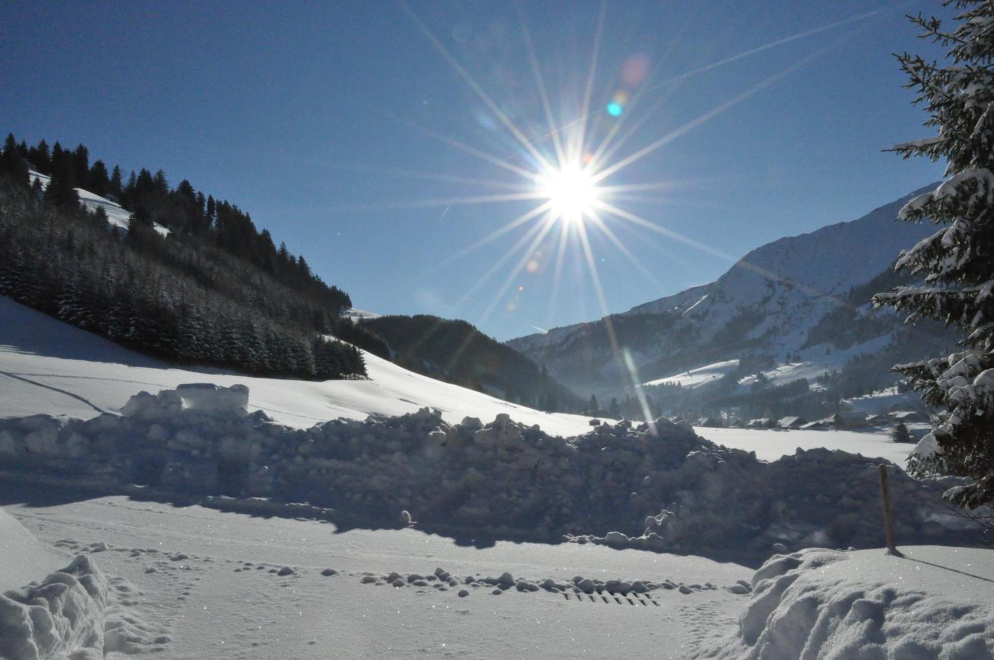 Landhaus Alpensonne Schattwald Buitenkant foto